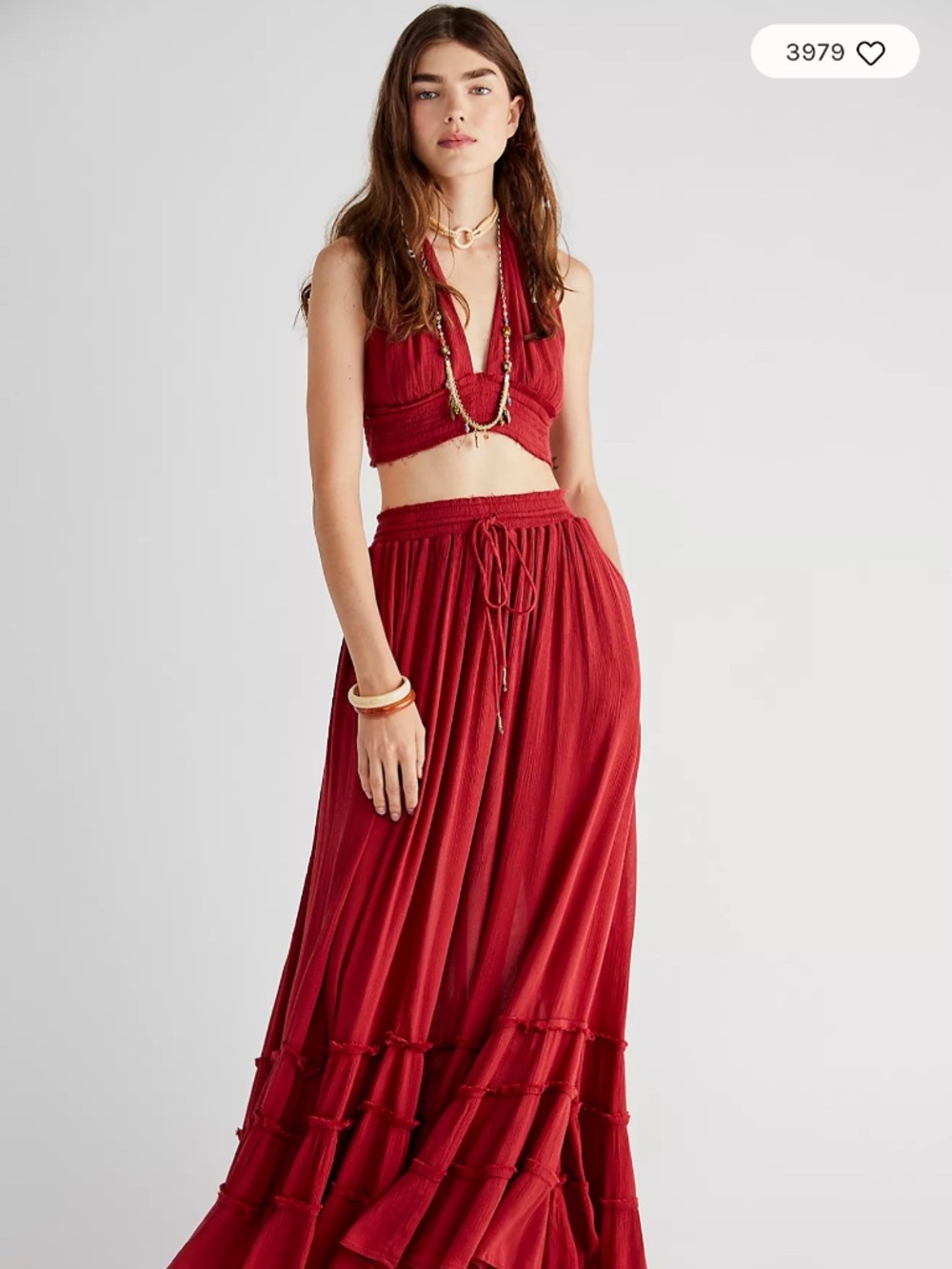 Boho halter maxi dress